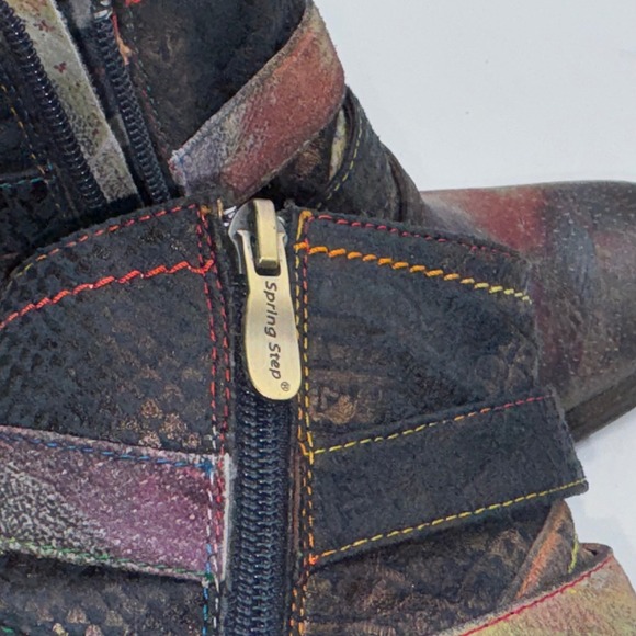 L'Artiste Boots Womens 38 US 7.5-8 Spring Step Shazzam Ankle Flannel Lined Zip - Picture 12 of 12